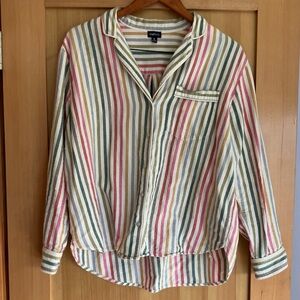 Multicolor Striped Button-Up Shirt